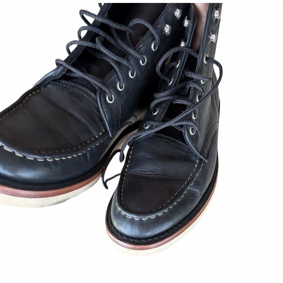 Thursday Boot Co. Everyday Boots Black Leather Lace Up Chukka Chelsea Boot White